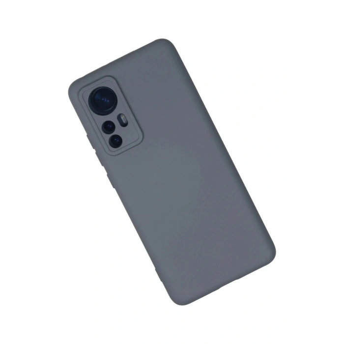 Newface Xiaomi Mi 12 Kılıf Nano içi Kadife Silikon - Gri