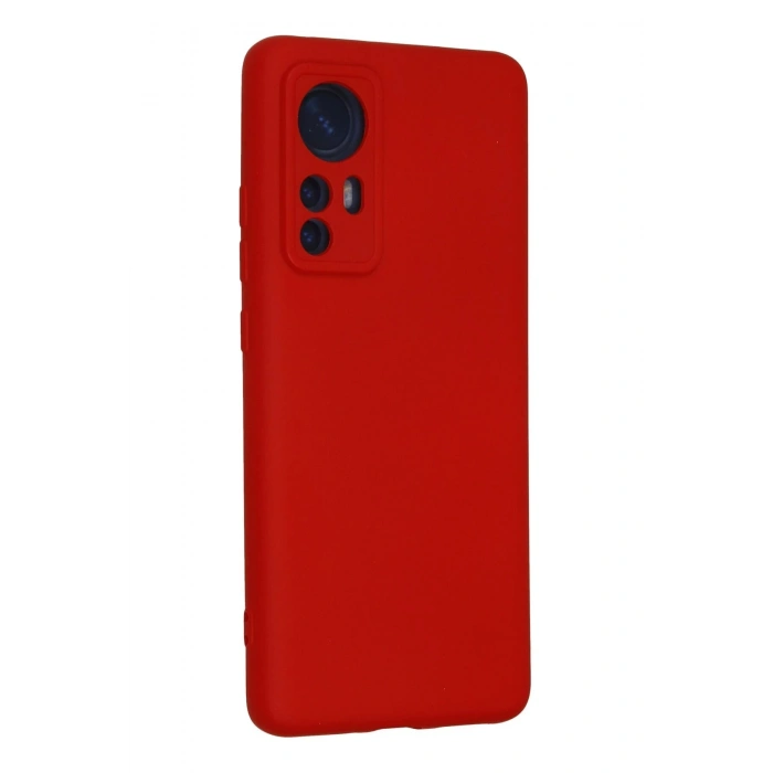 Newface Xiaomi Mi 12 Kılıf Nano içi Kadife Silikon - Kırmızı