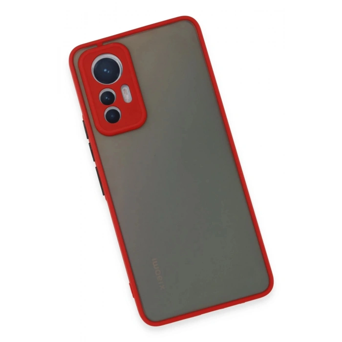 Newface Xiaomi Mi 12 Lite Kılıf Montreal Silikon Kapak - Kırmızı