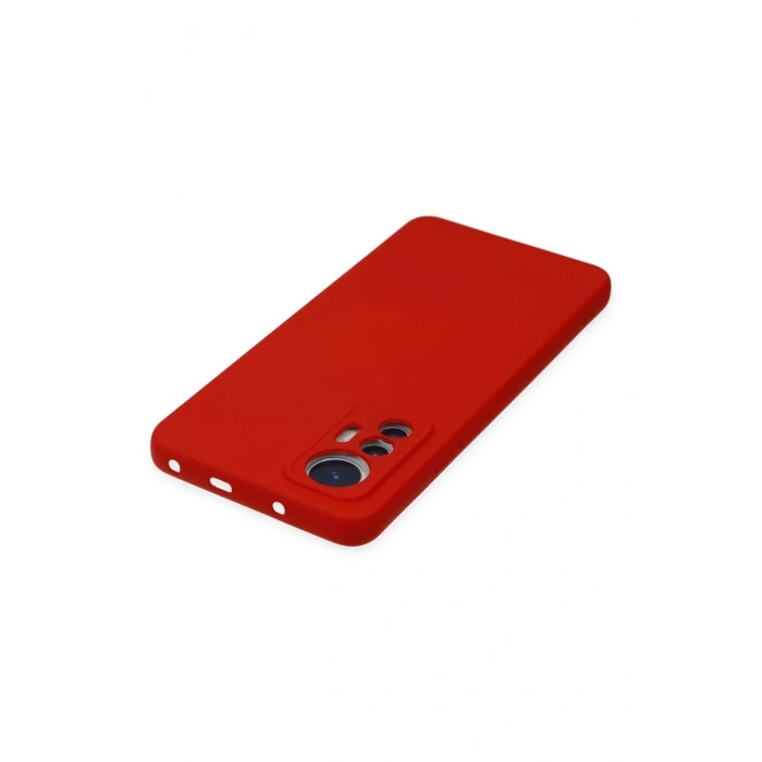 Newface Xiaomi Mi 12 Lite Kılıf Nano içi Kadife Silikon - Kırmızı