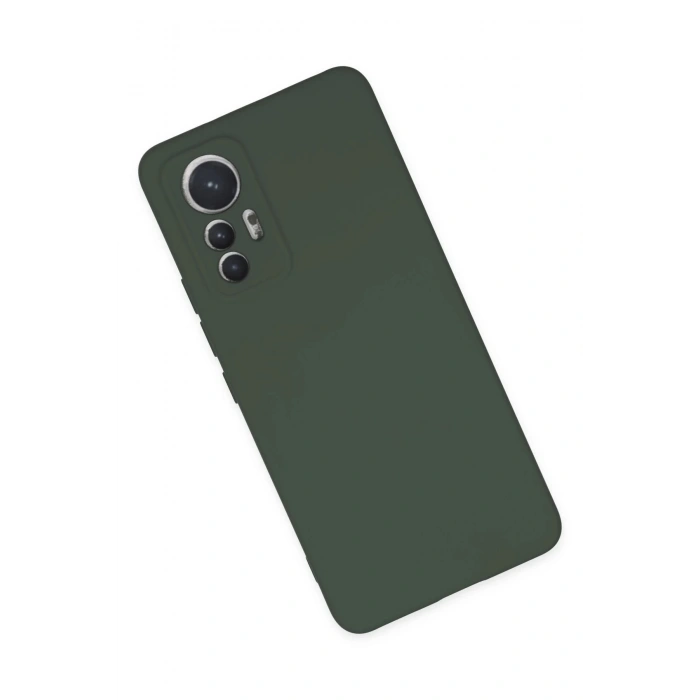 Newface Xiaomi Mi 12 Lite Kılıf Nano içi Kadife Silikon - Koyu Yeşil