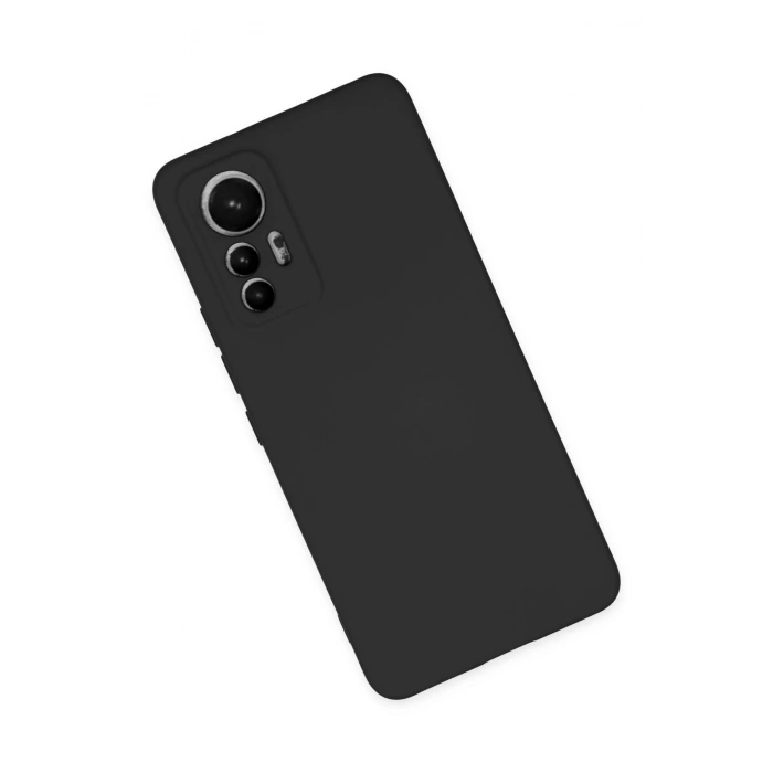 Newface Xiaomi Mi 12 Lite Kılıf Nano içi Kadife Silikon - Siyah
