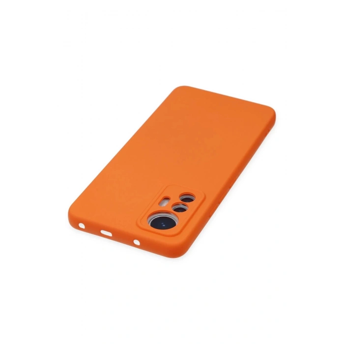 Newface Xiaomi Mi 12 Lite Kılıf Nano içi Kadife Silikon - Turuncu