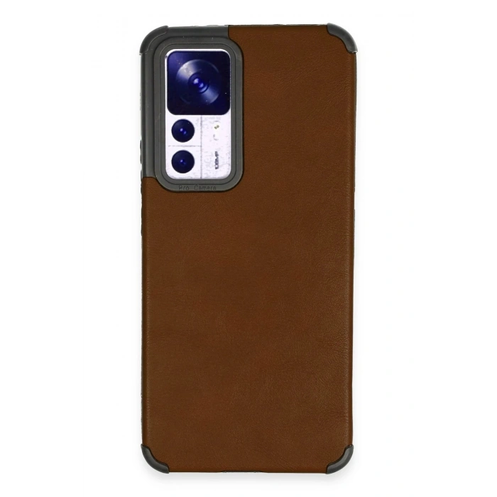 Newface Xiaomi Mi 12T Kılıf Loop Deri Silikon - Kahverengi