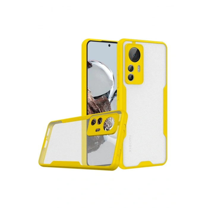 Newface Xiaomi Mi 12T Kılıf Platin Silikon - Sarı