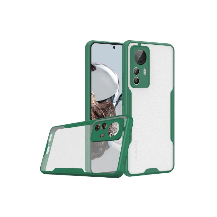 Newface Xiaomi Mi 12T Kılıf Platin Silikon - Yeşil
