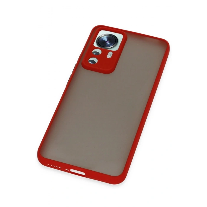 Newface Xiaomi Mi 12T Pro Kılıf Montreal Silikon Kapak - Kırmızı