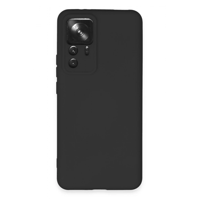 Newface Xiaomi Mi 12T Pro Kılıf Nano içi Kadife Silikon - Siyah