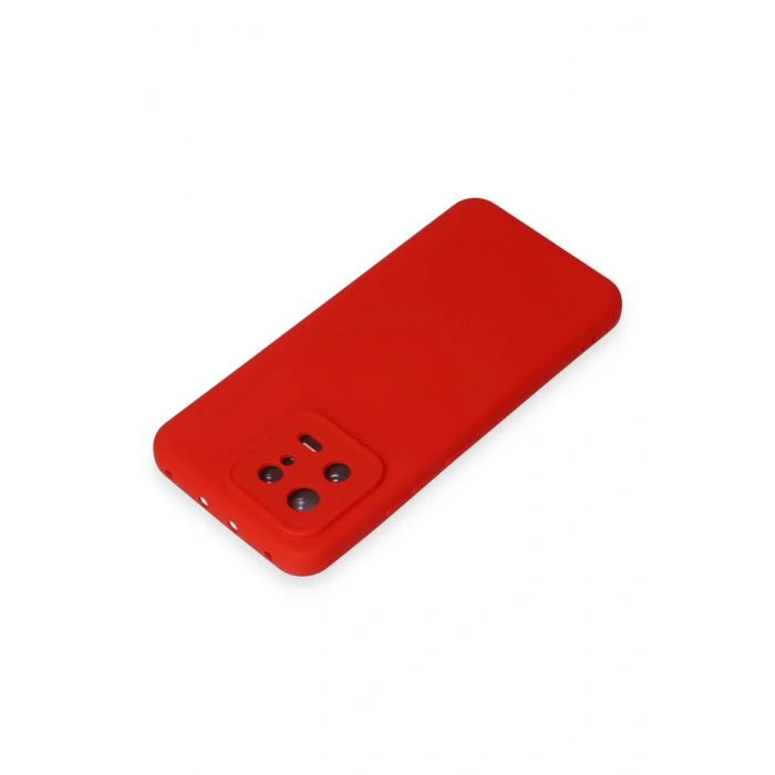 Newface Xiaomi Mi 13 Kılıf Nano içi Kadife Silikon - Kırmızı