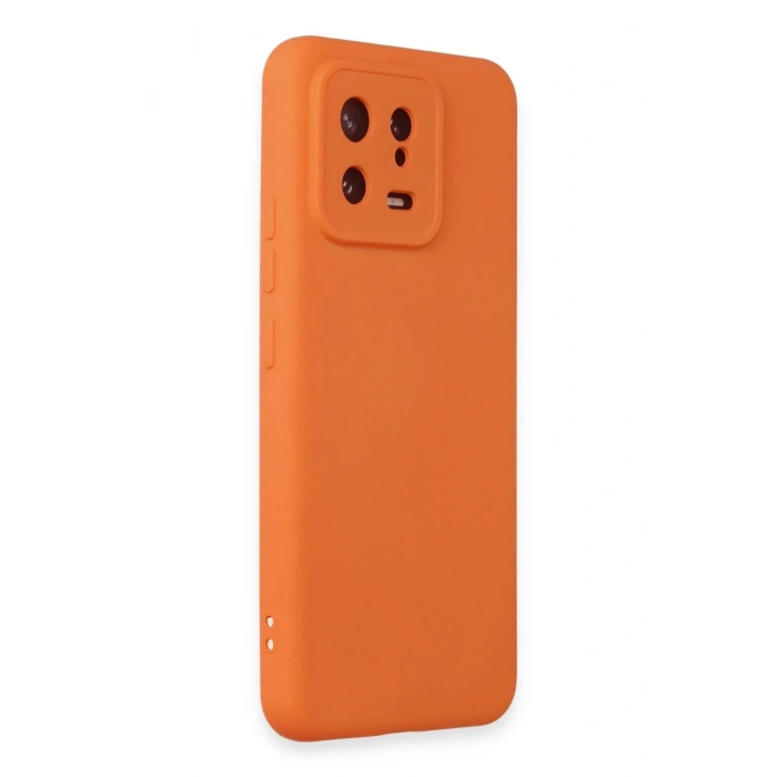 Newface Xiaomi Mi 13 Kılıf Nano içi Kadife Silikon - Turuncu