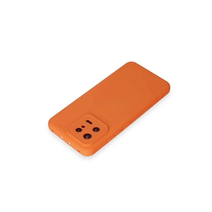Newface Xiaomi Mi 13 Kılıf Nano içi Kadife Silikon - Turuncu