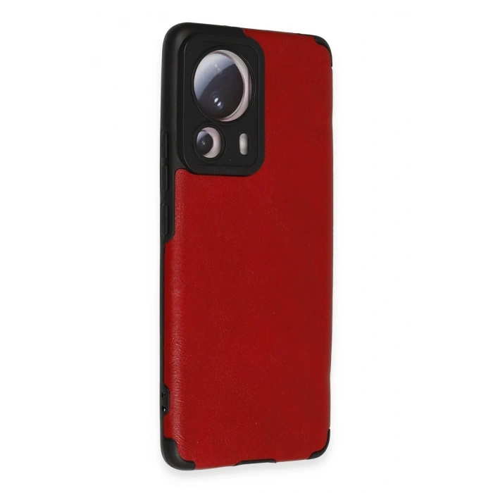 Newface Xiaomi Mi 13 Lite Kılıf Loop Deri Silikon - Kırmızı