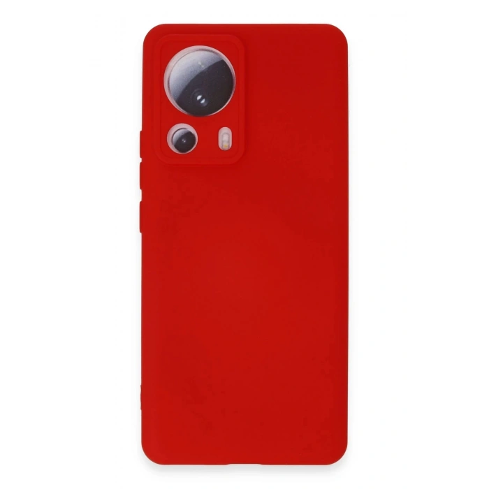 Newface Xiaomi Mi 13 Lite Kılıf Nano içi Kadife Silikon - Kırmızı