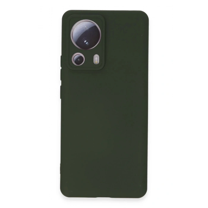Newface Xiaomi Mi 13 Lite Kılıf Nano içi Kadife Silikon - Koyu Yeşil