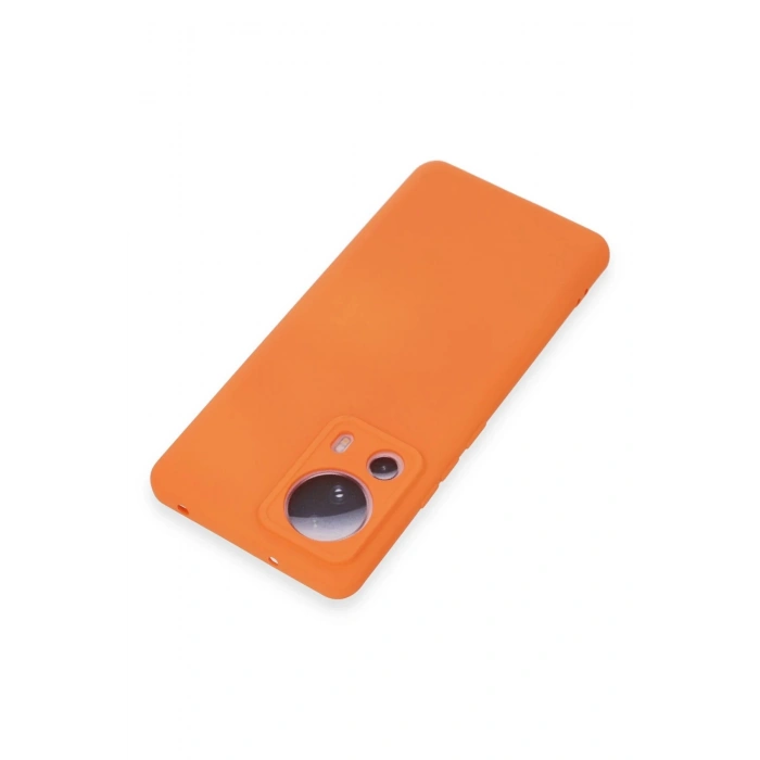 Newface Xiaomi Mi 13 Lite Kılıf Nano içi Kadife Silikon - Turuncu