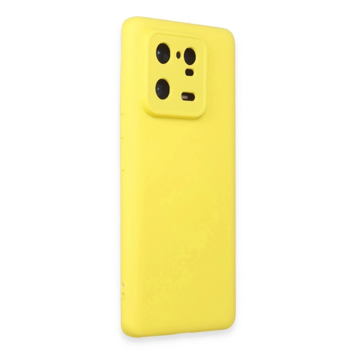 Newface Xiaomi Mi 13 Pro Kılıf Nano içi Kadife Silikon - Sarı