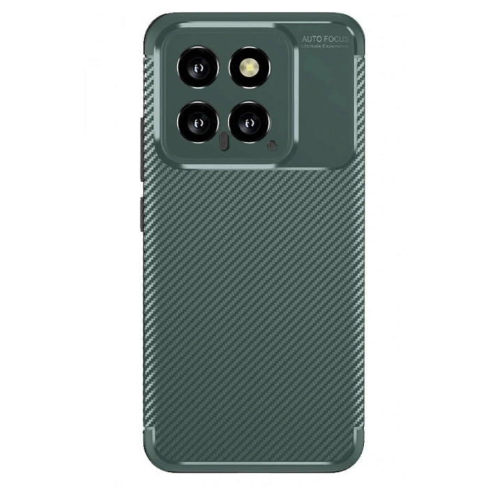 Newface Xiaomi Mi 14T Kılıf Auto Focus Karbon Kapak - Koyu Yeşil
