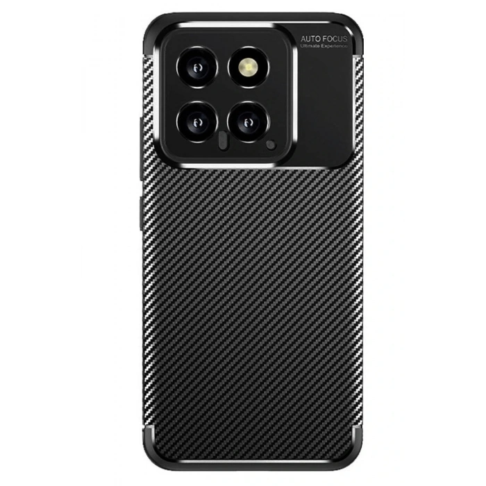 Newface Xiaomi Mi 14T Kılıf Auto Focus Karbon Kapak - Siyah