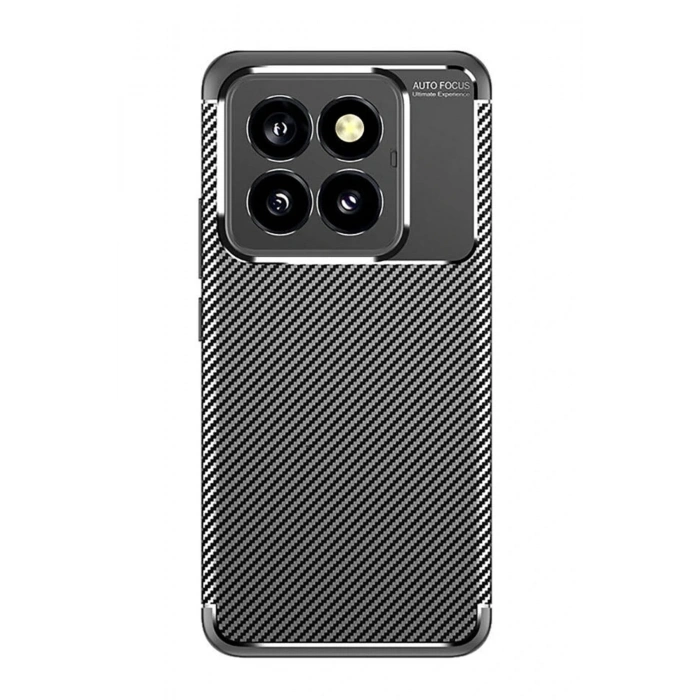 Newface Xiaomi Mi 14T Pro Kılıf Auto Focus Karbon Kapak - Siyah