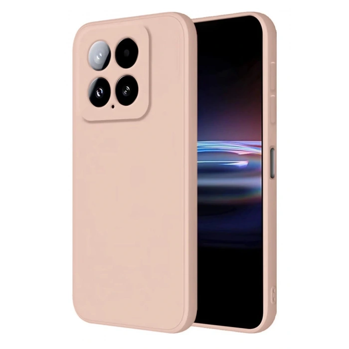 Newface Xiaomi Mi 14T Pro Kılıf Nano içi Kadife Silikon - Pudra