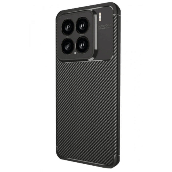 Newface Xiaomi Mi 15 Kılıf Auto Focus Karbon Kapak - Siyah