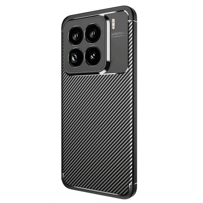 Newface Xiaomi Mi 15 Pro Kılıf Auto Focus Karbon Kapak - Siyah