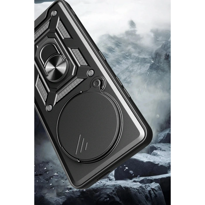 Newface Xiaomi Mi 15 Ultra Kılıf Pars Lens Yüzüklü Silikon - Lacivert