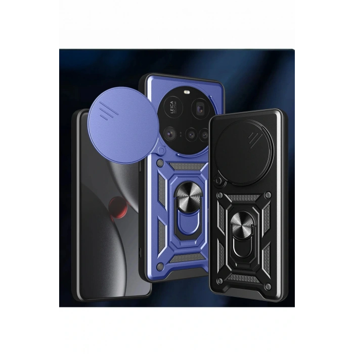 Newface Xiaomi Mi 15 Ultra Kılıf Pars Lens Yüzüklü Silikon - Siyah