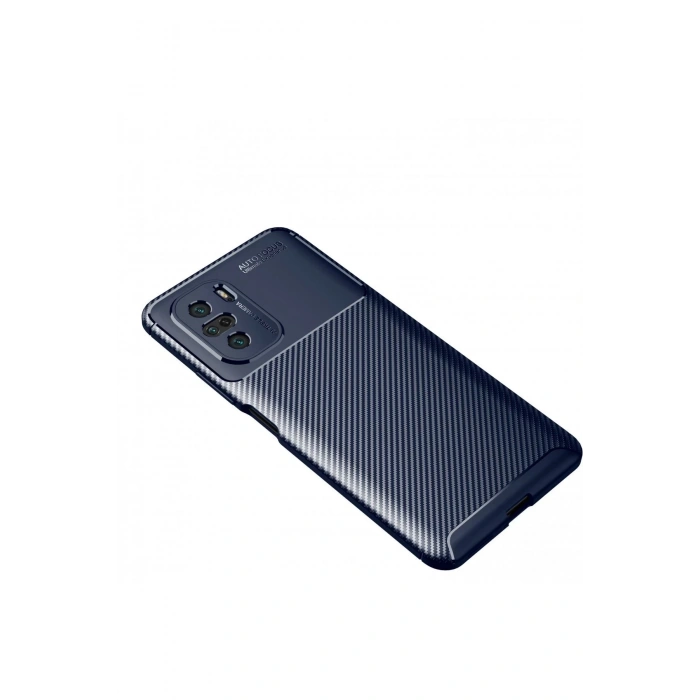 Newface Xiaomi Poco F3 Kılıf Auto Focus Karbon Kapak - Lacivert