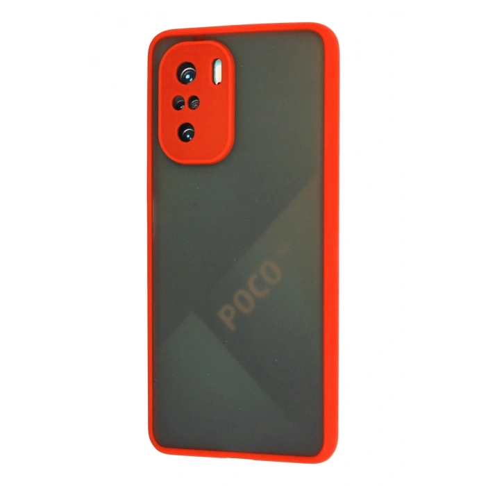 Newface Xiaomi Poco F3 Kılıf Montreal Silikon Kapak - Kırmızı
