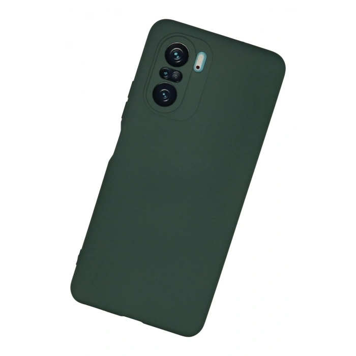 Newface Xiaomi Poco F3 Kılıf Nano içi Kadife Silikon - Koyu Yeşil