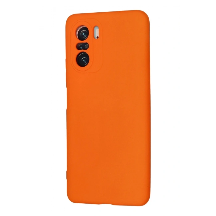 Newface Xiaomi Poco F3 Kılıf Nano içi Kadife Silikon - Turuncu