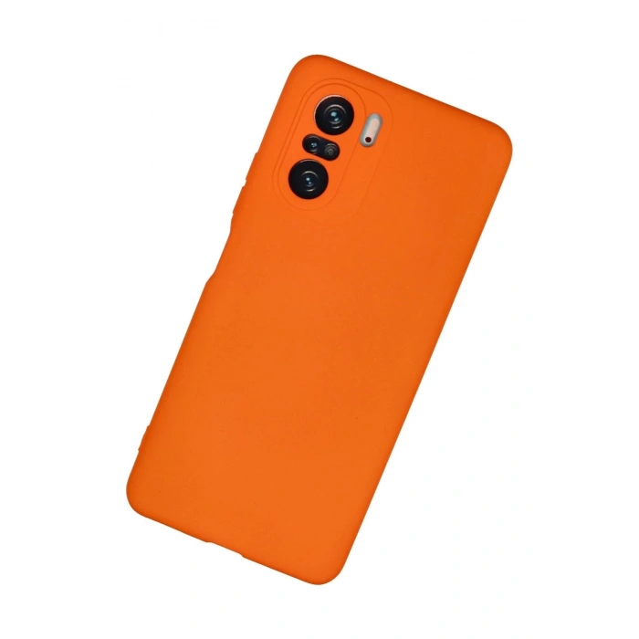 Newface Xiaomi Poco F3 Kılıf Nano içi Kadife Silikon - Turuncu