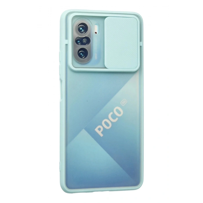 Newface Xiaomi Poco F3 Kılıf Palm Buzlu Kamera Sürgülü Silikon uaz