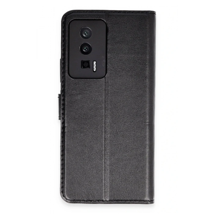 Newface Xiaomi Poco F5 Pro Kılıf Trend S Plus Kapaklı Kılıf - Siyah