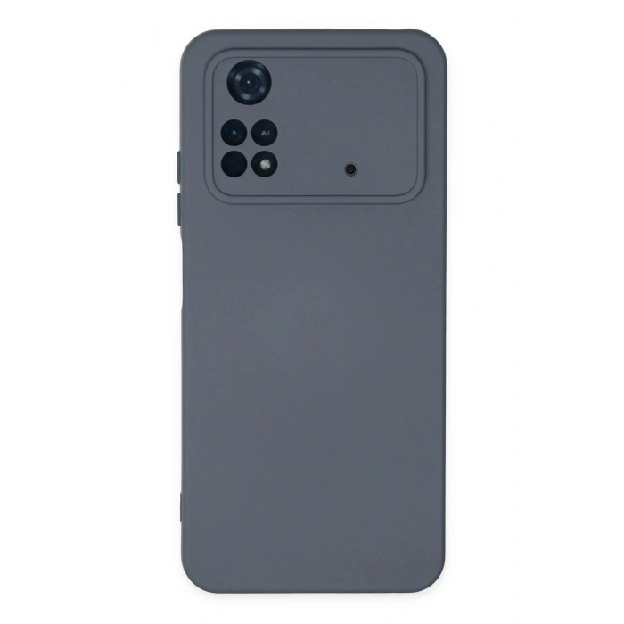 Newface Xiaomi Poco M4 Pro 4G Kılıf Nano içi Kadife Silikon - Gri