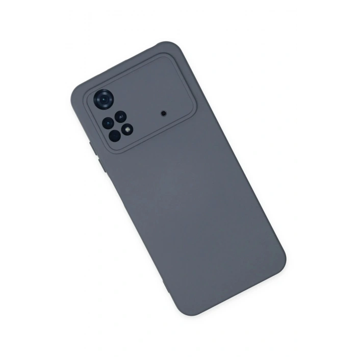 Newface Xiaomi Poco M4 Pro 4G Kılıf Nano içi Kadife Silikon - Gri