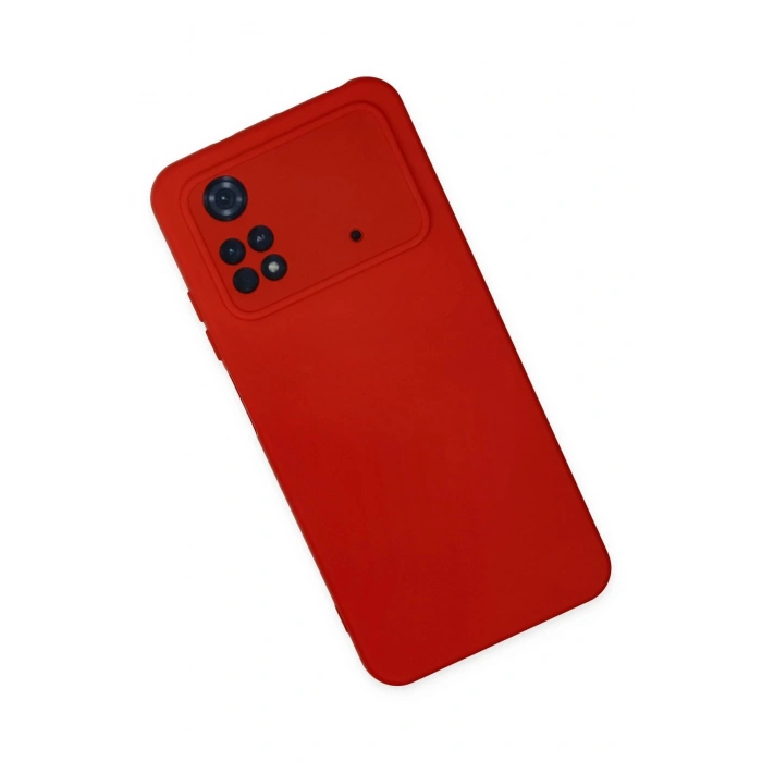 Newface Xiaomi Poco M4 Pro 4G Kılıf Nano içi Kadife Silikon - Kırmızı