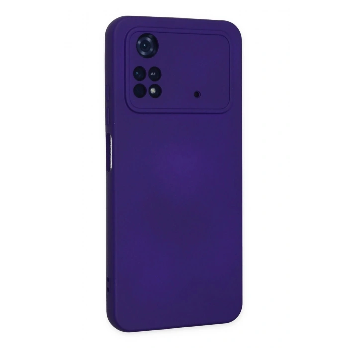 Newface Xiaomi Poco M4 Pro 4G Kılıf Nano içi Kadife Silikon - Mor