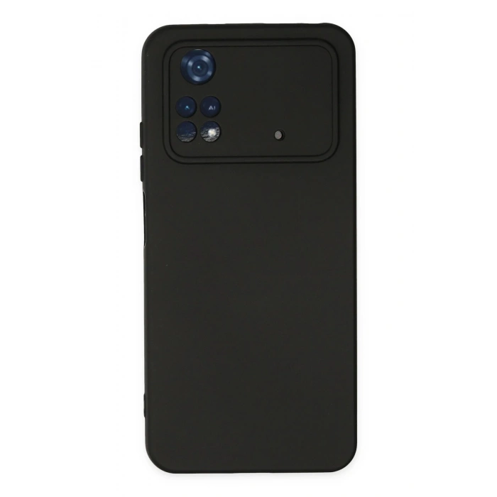 Newface Xiaomi Poco M4 Pro 4G Kılıf Nano içi Kadife Silikon - Siyah