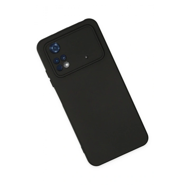 Newface Xiaomi Poco M4 Pro 4G Kılıf Nano içi Kadife Silikon - Siyah