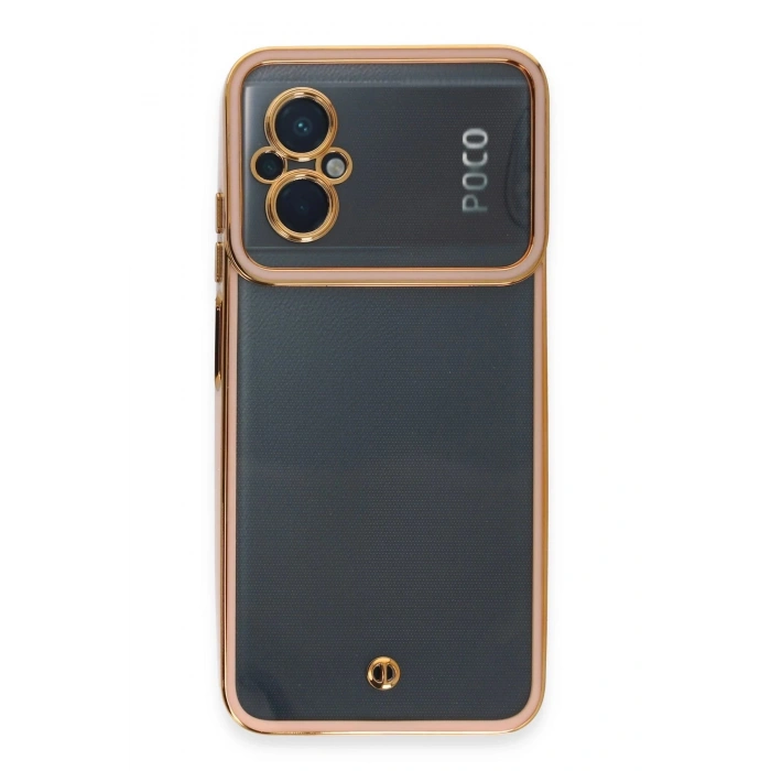 Newface Xiaomi Poco M5 Kılıf Liva Lens Silikon - Rose