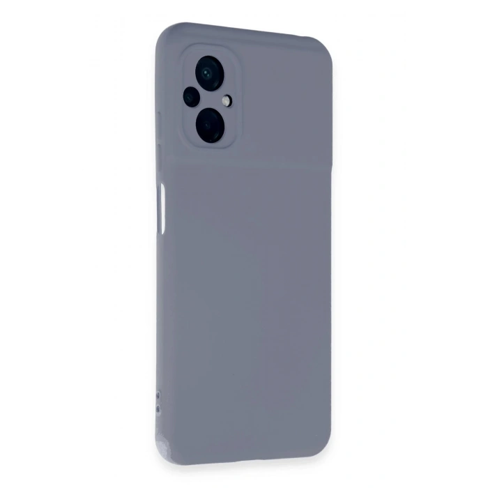 Newface Xiaomi Poco M5 Kılıf Nano içi Kadife Silikon - Gri