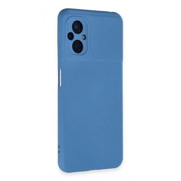 Newface Xiaomi Poco M5 Kılıf Nano içi Kadife Silikon - Mavi