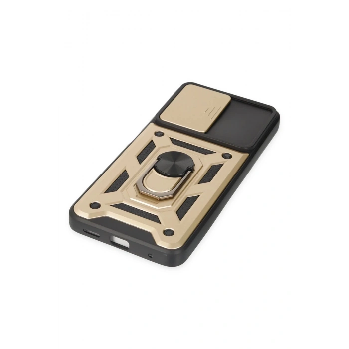 Newface Xiaomi Poco X3 GT Kılıf Pars Lens Yüzüklü Silikon - Gold