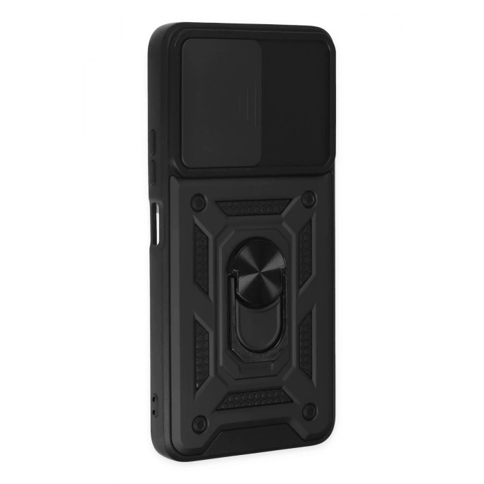 Newface Xiaomi Poco X3 GT Kılıf Pars Lens Yüzüklü Silikon - Siyah