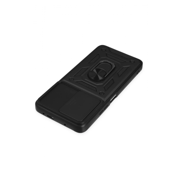 Newface Xiaomi Poco X3 GT Kılıf Pars Lens Yüzüklü Silikon - Siyah