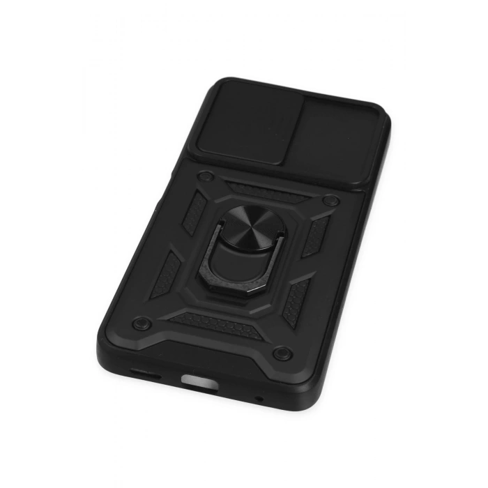 Newface Xiaomi Poco X3 GT Kılıf Pars Lens Yüzüklü Silikon - Siyah