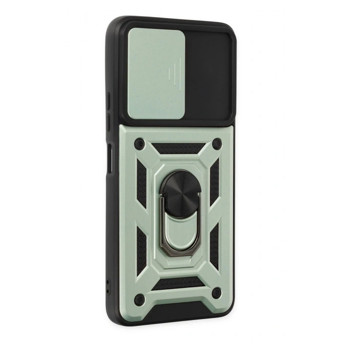 Newface Xiaomi Poco X3 GT Kılıf Pars Lens Yüzüklü Silikon - Yeşil