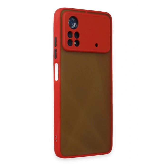 Newface Xiaomi Poco X4 Pro 5G Kılıf Montreal Silikon Kapak - Kırmızı